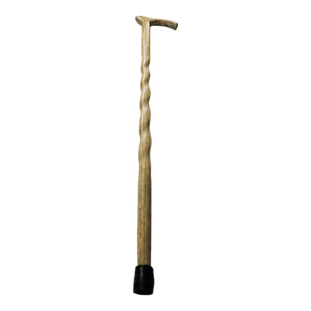 English Carved Oak Cane/Walking Stick For Sale