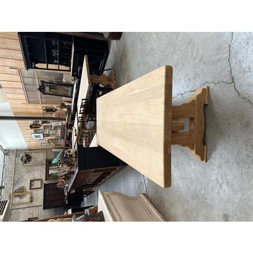 1960s Solid Oak Farmhouse Table For Sale - Image 5 of 13