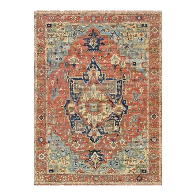 Serapi Wool Rust Area Rug- 6' 0'' X 8'10'' For Sale