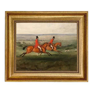 Oil Painting Print on Canvas, Across the Meadow, Framed