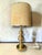 1960s Vintage Boulanger Brass Table Lamp with Original Shade, France, 1970s For Sale - Image 5 of 8