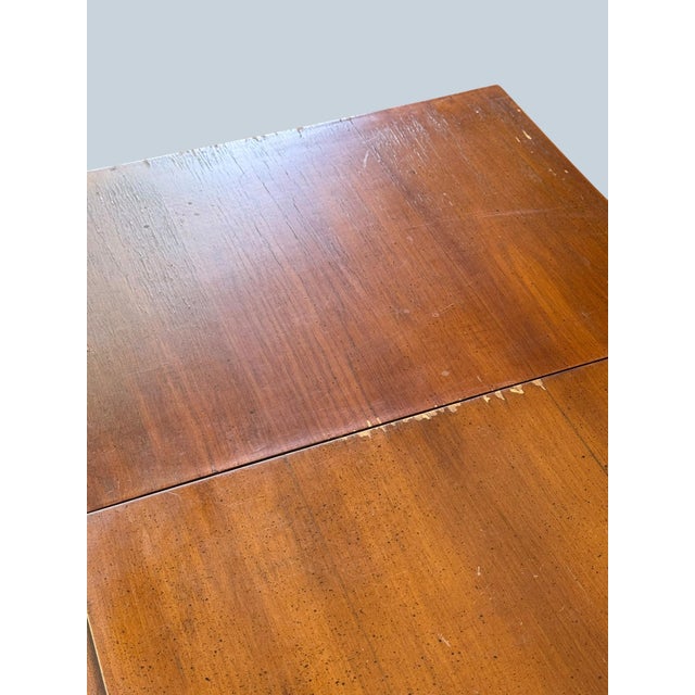 Vintage Mid-Century Dixie "Aloha" Faux Bamboo Drop-Leaf Buffet Server & Bar Cart For Sale - Image 10 of 11