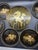Vintage Otagiri Unicorn Gold/Black Melamine Six Coasters/Box, Japan