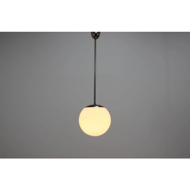Bauhaus Metal Bauhaus-Style Ceiling Lamp from Kandem Leuchten, 1930s For Sale - Image 3 of 6