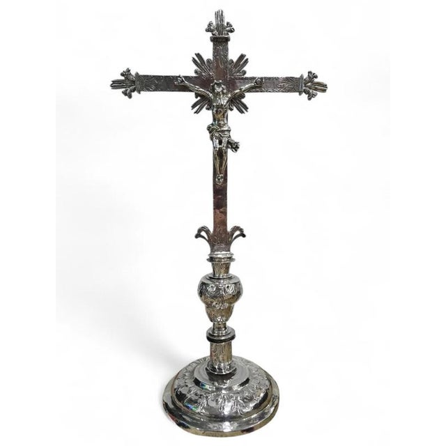 16th Century Spanish Silver Altar Cross, 1550s For Sale - Image 18 of 18