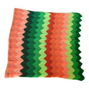 Mid 20 Th C Crochet Throw Missoni Style
