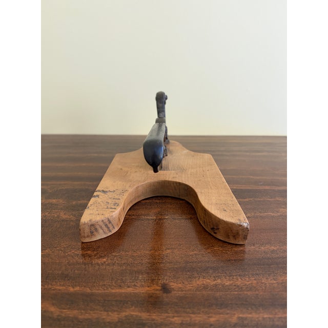 Wood Antique French Country Wooden & Iron Herb Cutter or Cheese Board, Early 20th Century For Sale - Image 7 of 10