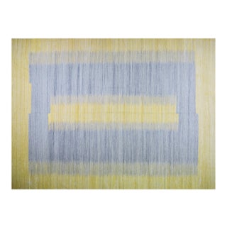 Vintage Mazandaran Natural Color Hand Made Organic Wool Tribal Kilim,10'x13'7" For Sale