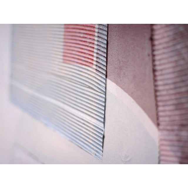 1970s Large Vintage Postmodern Geometric Abstract Painting For Sale - Image 5 of 12