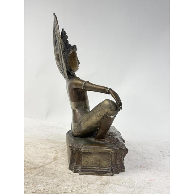 Nepalese Artist, Buddhist Deity Statue of Indra, 1890s-1910s, Bronze For Sale - Image 4 of 11