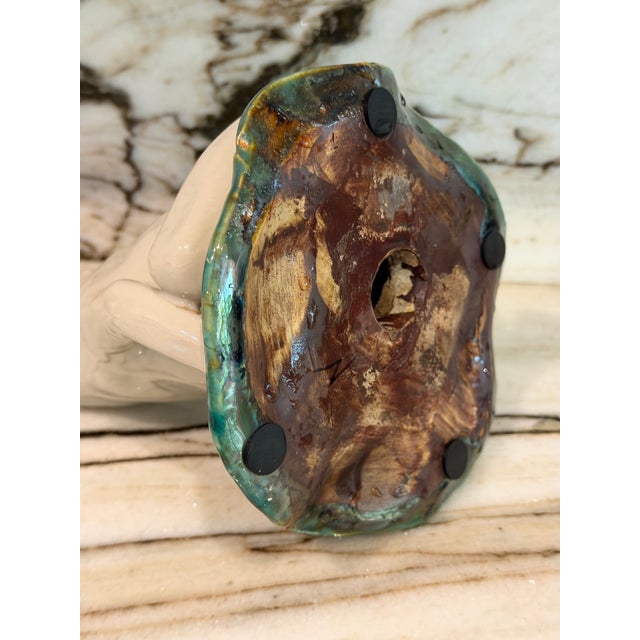 Ceramic Italian Majolica Frog For Sale - Image 7 of 8