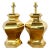 Vintage Boho Faceted Brass Lamps - A Pair For Sale