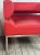 Mid-Century Modern Set of Armchairs in Red Leatherette and Chrome Aluminum, 1980s For Sale - Image 3 of 9