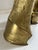 English Pair of Vintage English Equestrian Horse Heads and Brass Hoof Andirons For Sale - Image 3 of 9