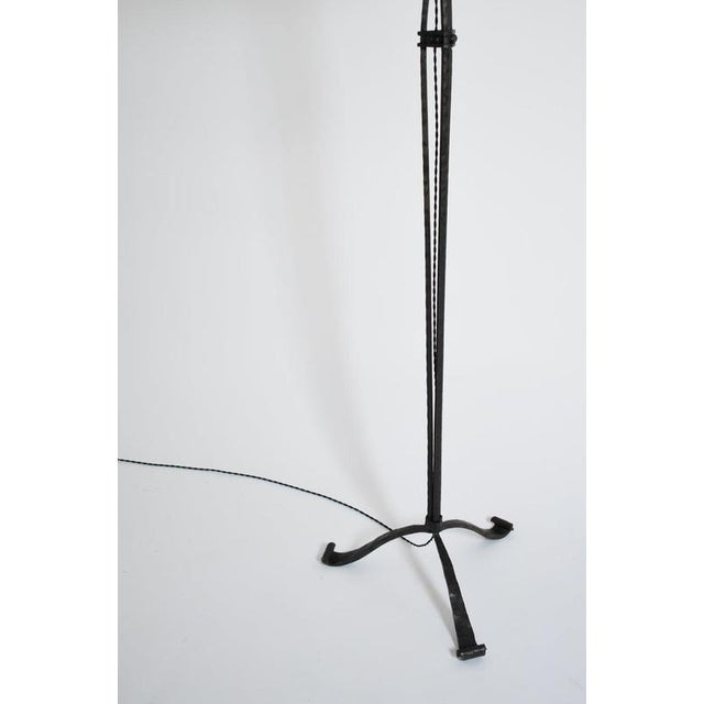 Scrollwork Wrought Iron Floor Lamp. 1930s For Sale - Image 4 of 5