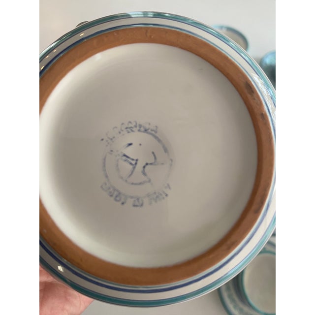 Ceramic Cerámica Made in Italy Tea/Coffee Set With Bowls and Creamer For Sale - Image 7 of 12