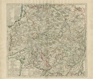 Antique Map of the Limoges Region in France, 1690