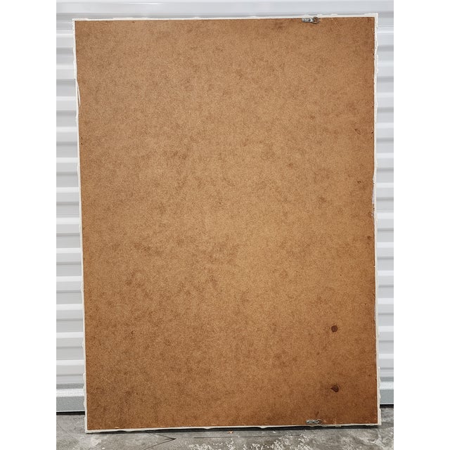 Mid Century Faux Bamboo White Painted Mirror For Sale - Image 11 of 12