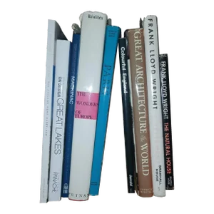 Assortment of 9 Large Cocktail Table Books on Architecture