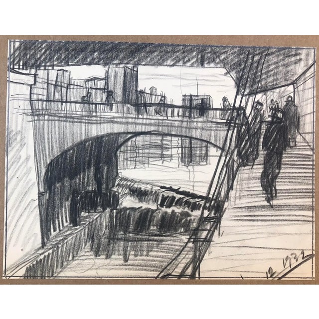 Traditional 1932 Norman Kent Cityscene For Sale - Image 3 of 3