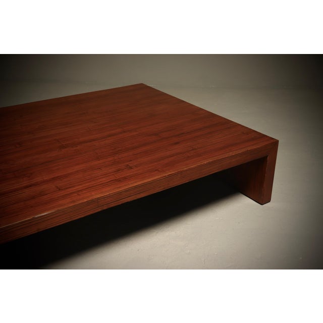 Wood Large Bamboo Coffee Table in the style of Axel Vervoordt, 1980s For Sale - Image 7 of 12