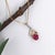 2020s Ruby Pendant W Earth Mined Diamonds in Solid 14k Dual Tone Gold | Oval 6x4mm For Sale - Image 5 of 10
