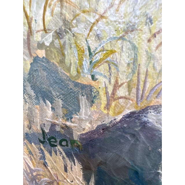 Mid-Century Napa Valley Landscape Oil Painting by Jean Hill – Wooden Valley Creek, 22x30 For Sale - Image 4 of 7