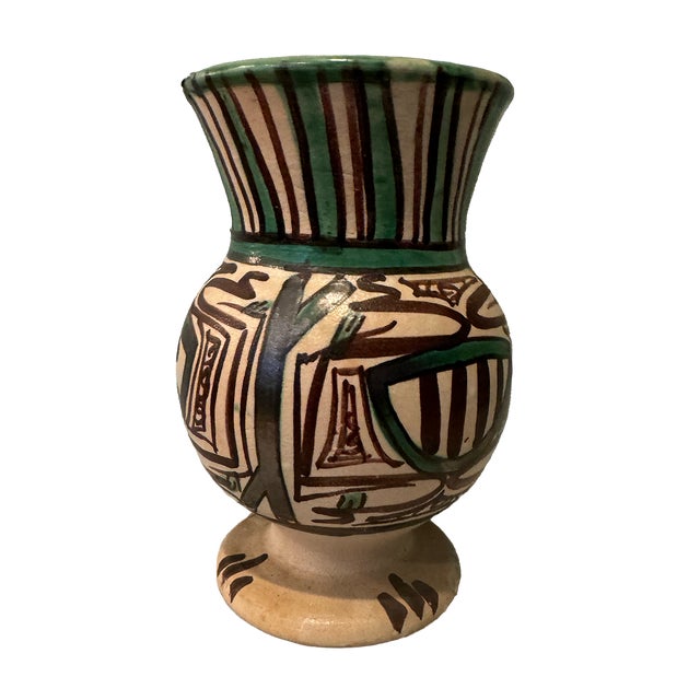 Presenting a striking, mid-century pottery vase by Spanish ceramic artist Domingo Punter of Teruel—part of a multi-...