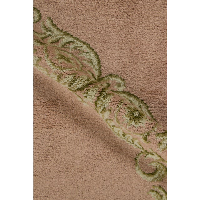 Vintage French Floral Wool Square Rug With Cartouches by Rug & Kilim, 1950-1959 For Sale In New York - Image 6 of 9