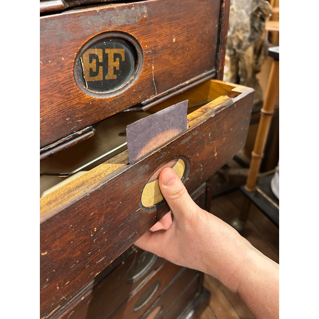 Large Antique Amberg File & Index Company Letter File Cabinet For Sale - Image 15 of 18