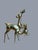 Metal Vintage Solid Brass Large Deer Boho Bambi Fawn Doe For Sale - Image 7 of 11