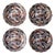 Japanese Porcelain Appetizer Plates, Imari Style, Scalloped Edge, Set of 4 For Sale