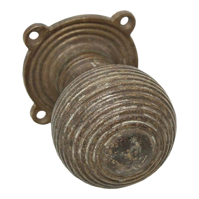 Vintage Ball Shaped Dummy Door Knob With Rosette For Sale