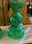 Modern Contemporary Murano Kelly Green Lamps - a Pair For Sale - Image 3 of 5