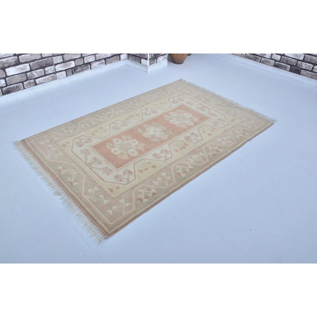 Rug & Kilim 1960s Wool Bohemian Decor Faded Turkish Vintage Carpet For Sale - Image 4 of 13