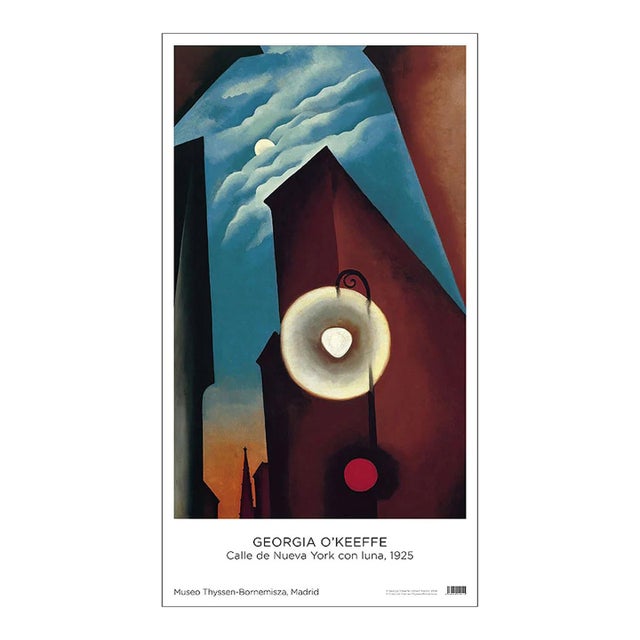 Georgia O'Keeffe New York Street With Moon Poster For Sale