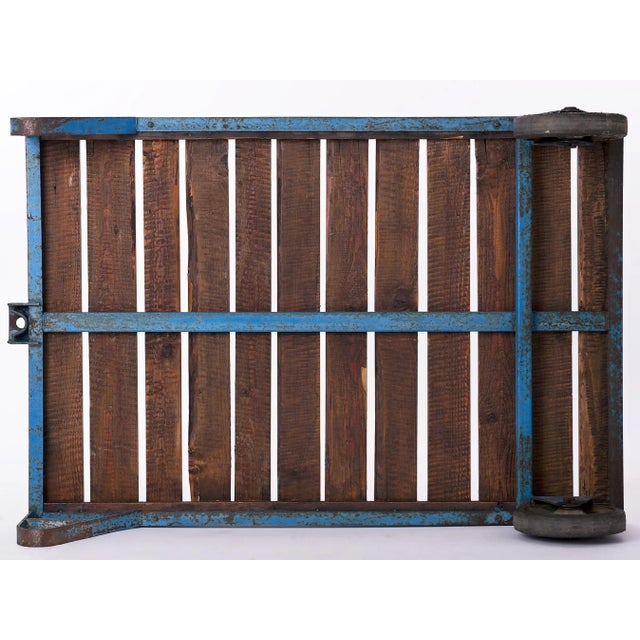 Industrial Industrial Czech Blue Coffee Table, 1950s For Sale - Image 3 of 6