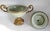 Footed Bowl or Urn Celadon Green & Brass Candy Dish For Sale - Image 9 of 12