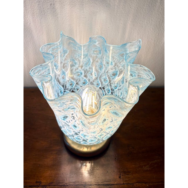 Macrame T Handkerchief Table Lamp by La Murrina Murano, 1990s For Sale - Image 13 of 14