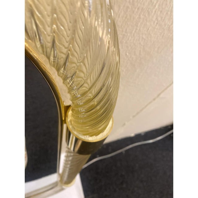 Torciglione Gold Murano Glass Wall Mirror by Simoeng For Sale - Image 7 of 11