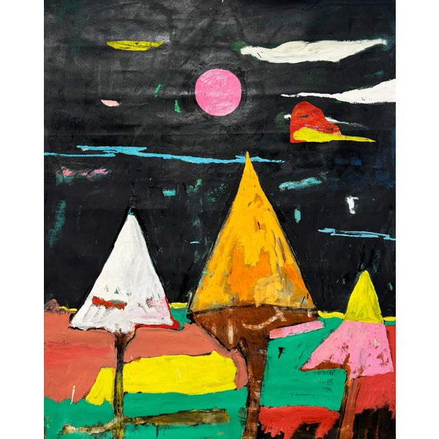 Defenders, Contemporary Abstract Oil Painting by Matt Higgins For Sale