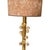 Pair of table lamps with details crafted from Murano glass. Italian design, Mid-Century. Table lamp with a circular base...