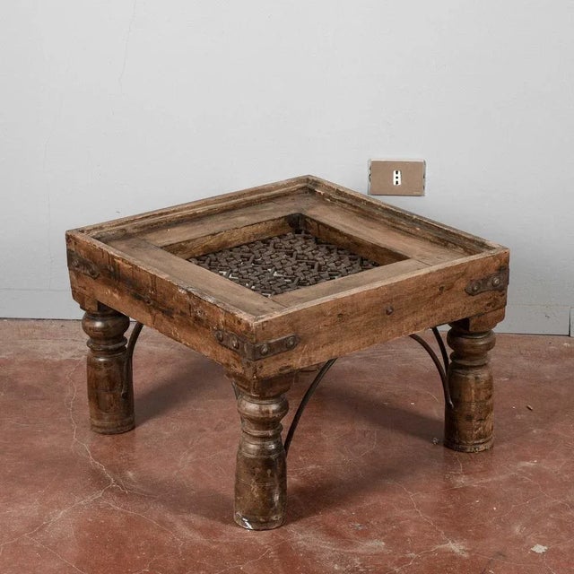 Rustic Antique Window Grill Coffee Table For Sale - Image 3 of 18