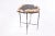 Contemporary Living Edge Petrified Wood Top W Iron Stand Accent Table or Side Table 43 For Sale - Image 3 of 5