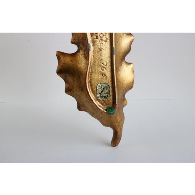 Freeman & McFarlin Gold Gilded Leaf Dish For Sale In Madison - Image 6 of 6