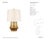 AERIN by Visual Comfort Signature Lakmos Small Table Lamp in Gild with Linen Shade Designer: AERIN Height: 19.5" Base:...