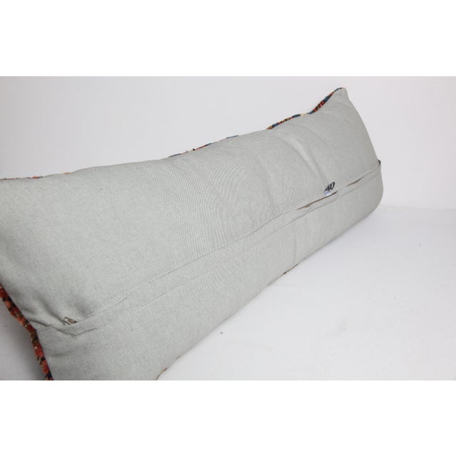 Antique Handmade Tribal Rug Pillow Cushion Cover -14'' X 41'' For Sale - Image 11 of 11