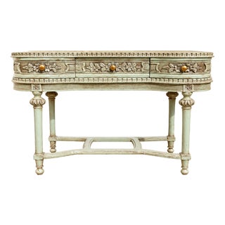 20th Century Louis XVI Dressing Table Console with Three Drawers, 1890s For Sale