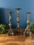 Bronze Set of 3 Antique Bronze Altar Candle Holders For Sale - Image 8 of 11