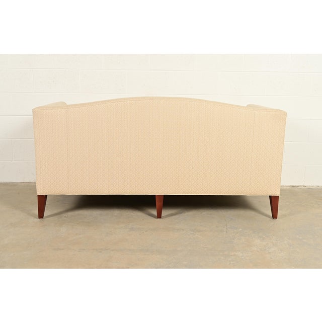 Barbara Barry for Baker Furniture Modern Regency Upholstered Camelback Sofa For Sale - Image 11 of 12